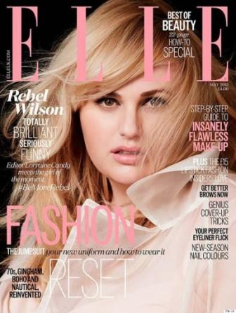 Ukrainians see rebel colours in Elle magazine cover.