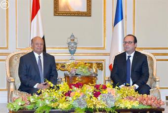 French Pres. meets Yemeni counterpart in Riyadh
