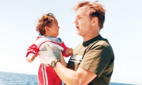 Morrissey rescues Syrian kids from migrant boat Morrissey rescues Syrian kids from migrant boat