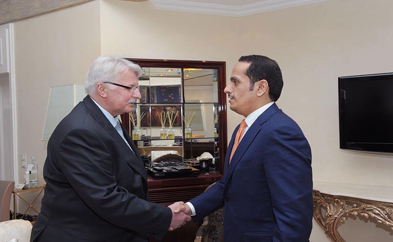 Qatar- HE Foreign Minister Meets Polish Counterpart