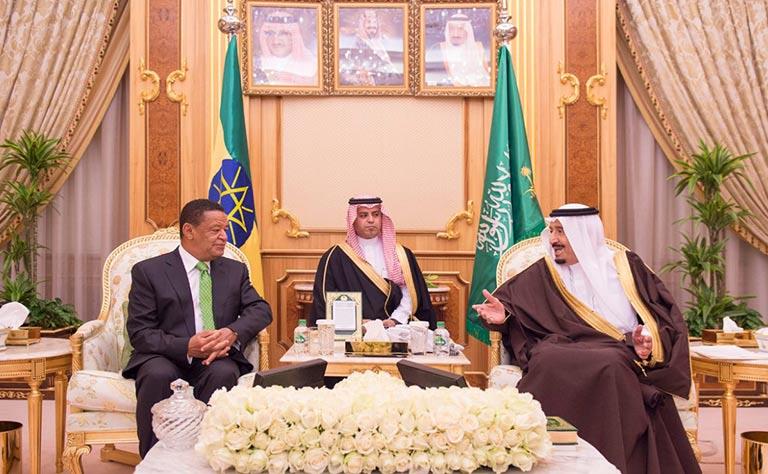Qatar- Saudi King Meets President of Ethiopia