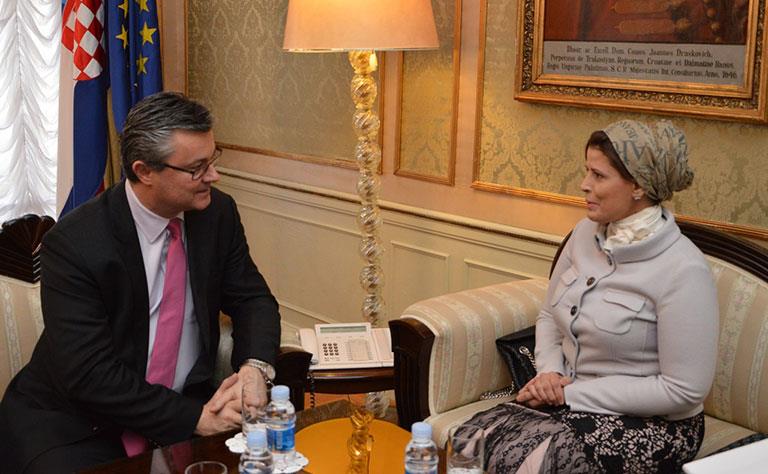 Croatia's Prime Minister Meets Qatar's Ambassador
