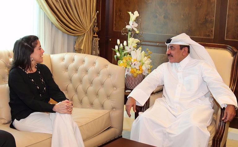 Qatar- HE Minister of Transport Meets US Ambassador