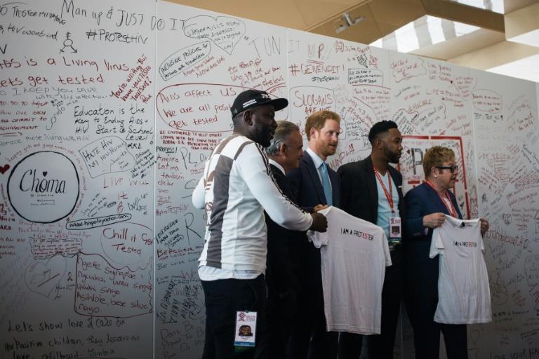Prince Harry and Elton John speak out at AIDS summit