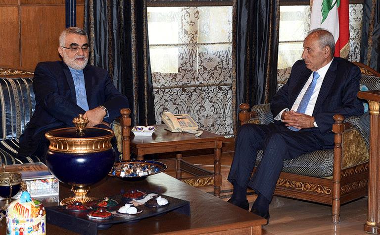 Qatar- Lebanese Parliament Speaker Meets Iranian Official