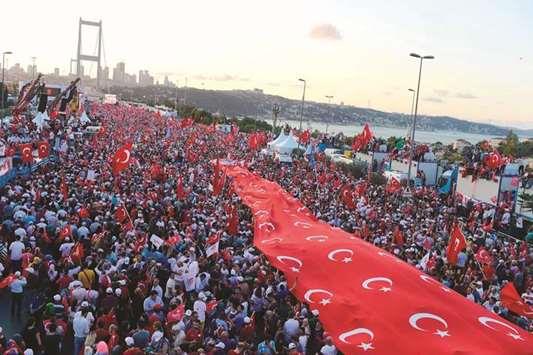 Turkey marks coup defeat anniversary with mass rallies