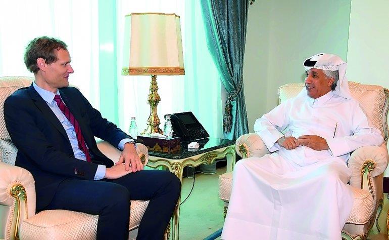 Qatar- Muraikhi meets outgoing Belgium envoy