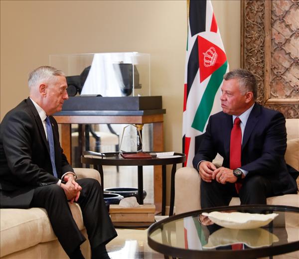 Jordan- King Receives US Secretary of Defence