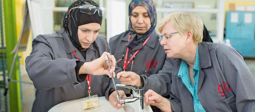 German agency trains women in plumbing profession