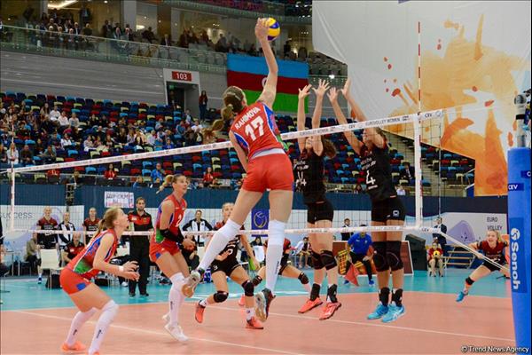 Azerbaijan's volleyball squad defeats German team at European championship