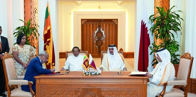 Qatar- Emir, Sri Lanka President hold talks