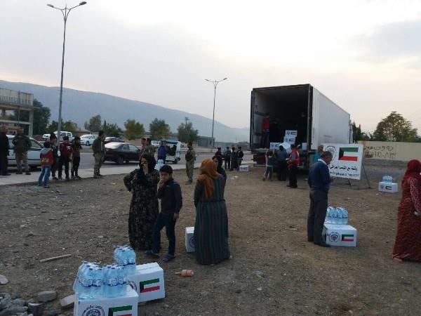 Kuwait- KRC distributes humanitarian aids in Iraq's Sulaiymaniah, Halabja
