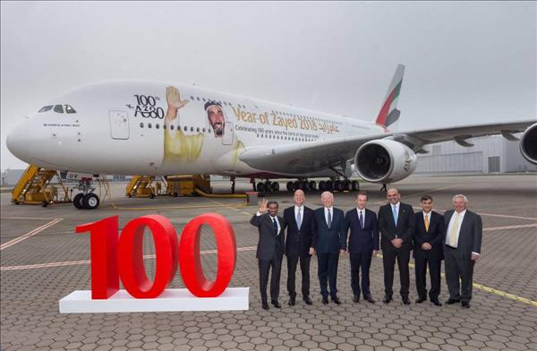 UAE- Emirates welcomes 100th A380 aircraft to its fleet
