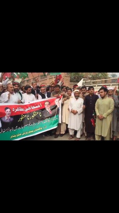 Pakistan- PPP protest hike in oil prices across KP