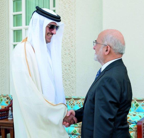 Qatar- Emir meets Iraq's Minister of Foreign Affairs