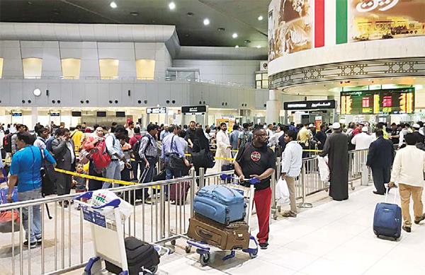 Waste bags on Kuwait Airport checked