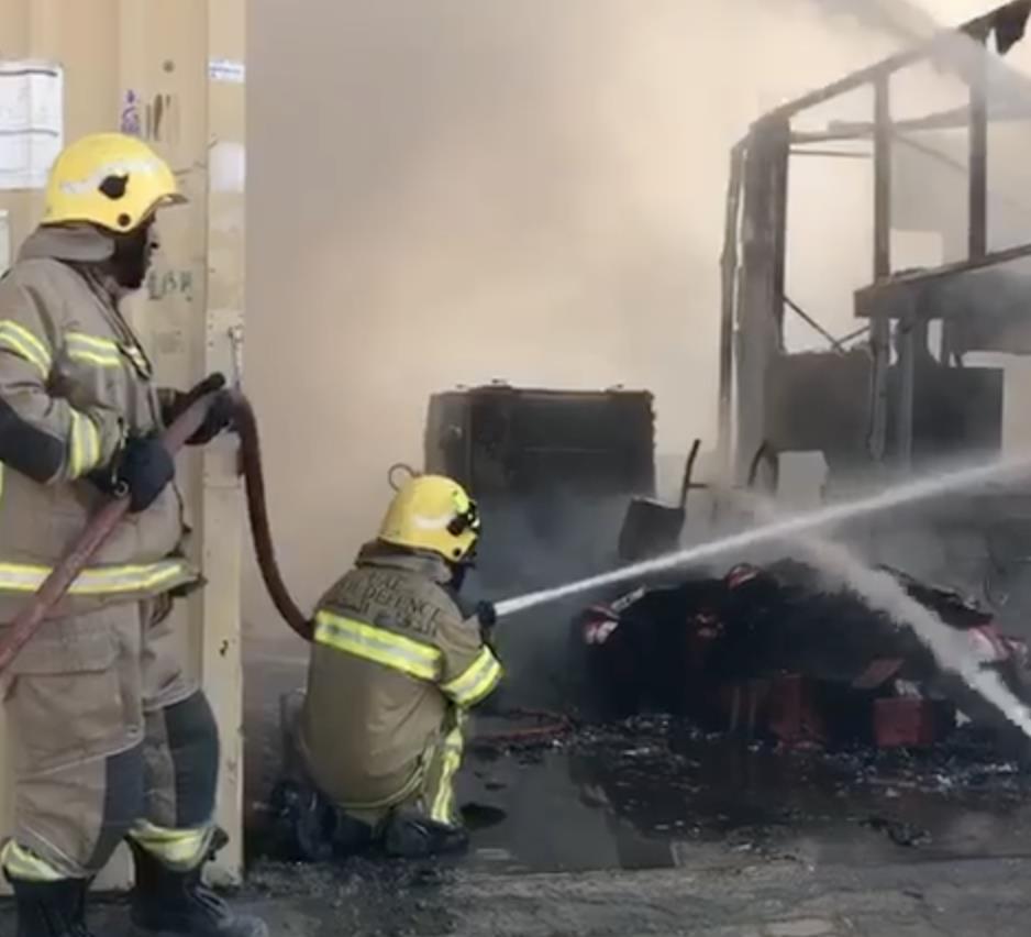 UAE- Fire erupts at printing press in Ajman