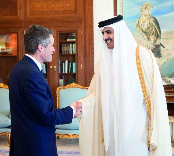 Qatar- Emir meets UK Defence Secretary
