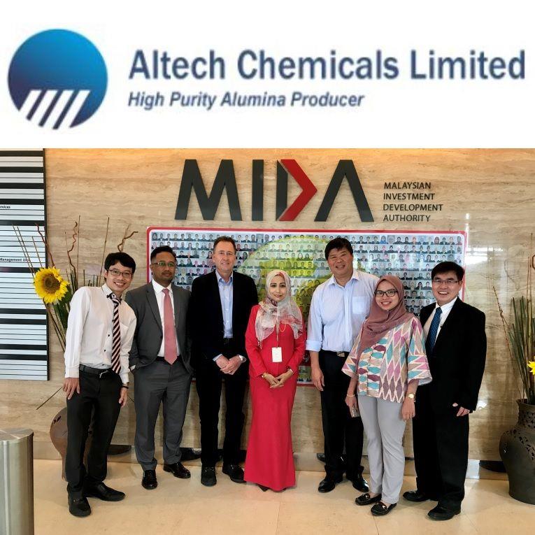 Altech Chemicals Ltd (ASX:ATC) Malaysian Manufacturing Licence Application Lodged