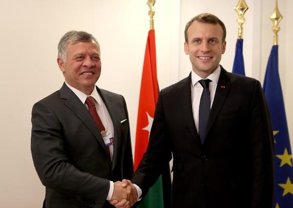 Jordan- King Meets French President, Iraqi Prime Minister