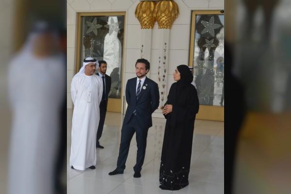 UAE- Jordan's Crown Prince visits Sheikh Zayed Grand Mosque