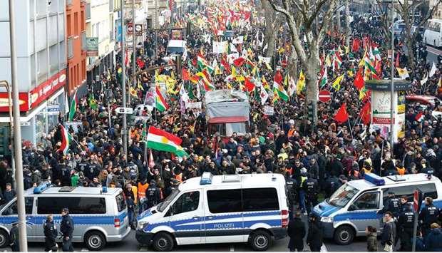Police disperse Cologne protest against Turkish offensive