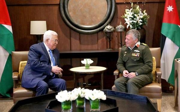 King renews support for Palestinians in meeting with President Abbas