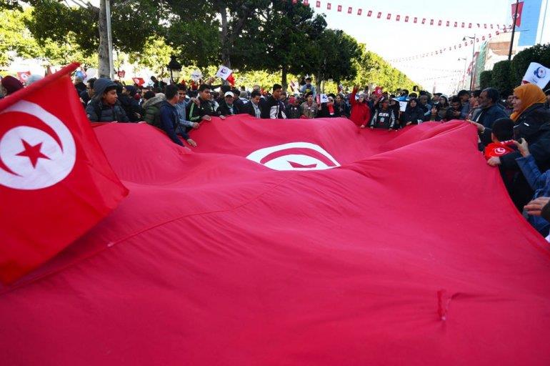 New protests as Tunisia marks uprising anniversary