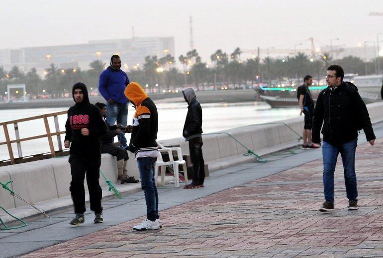 Qatar shivers as temperatures fall