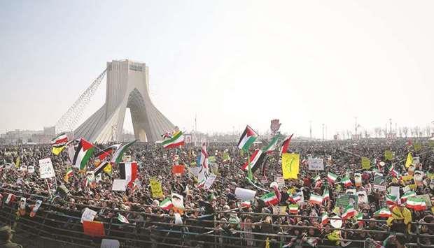 Thousands attend rally to mark revolution anniversary