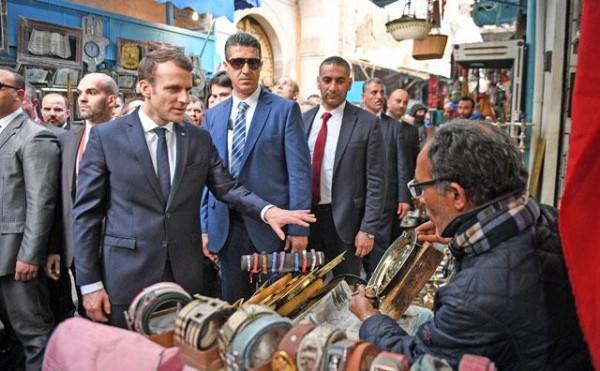 Macron pledges investment for Tunisia's struggling economy