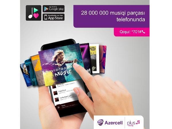 Enjoy millions of music pieces every day with Azercell Plus Music