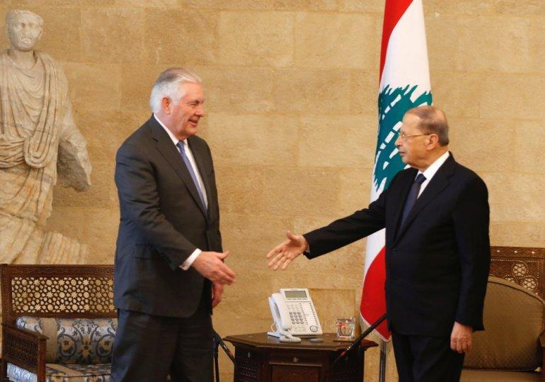 Lebanese presidency denies US Secretary of State kept waiting at palace