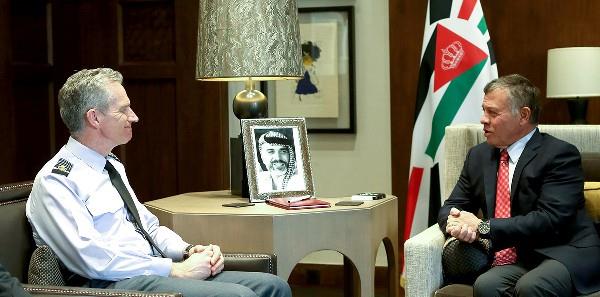 Jordan- King Meets British Air Force Commander