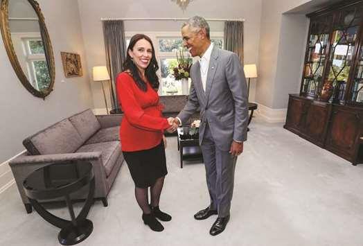 Obama shares parenting tips with New Zealand's Ardern