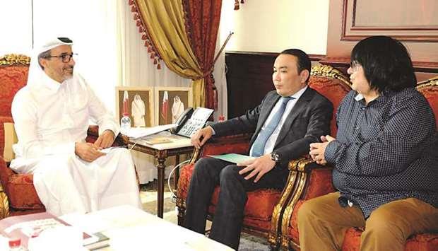 Culture minister meets Kazakh envoy