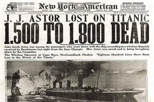 Titanic sank today (106 years ago) 