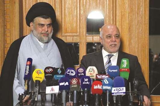 Abadi and cleric Sadr announce alliance