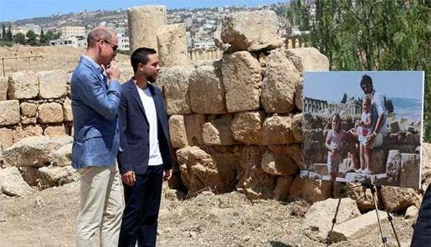 William visits Jordan ruins where Kate was photographed