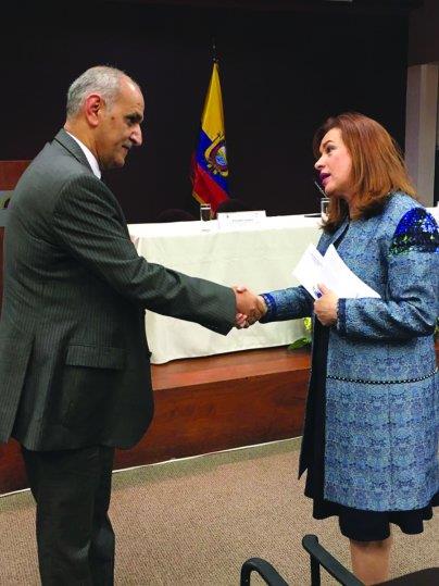 Ecuador's FM meets Qatar's envoy