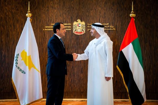 Abdullah bin Zayed receives Cyprus' minister of foreign affairs
