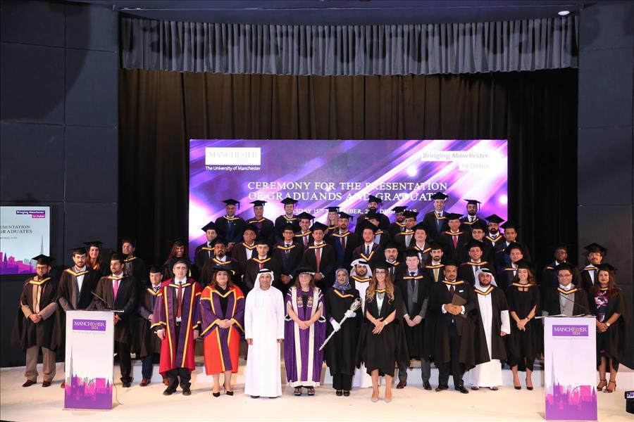 The University of Manchester confers degrees at the 2018 MBA graduation ceremony for the Middle East