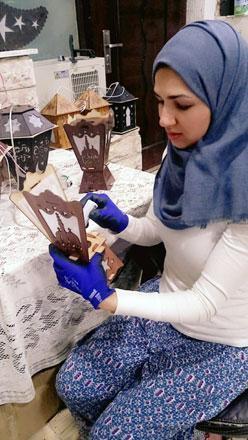 Jordan- Losing her job following restructuring plan, Ahwal builds her start-up: Ramadan decorations