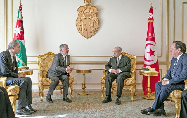 King extends condolences over Tunisian president, Saudi prince