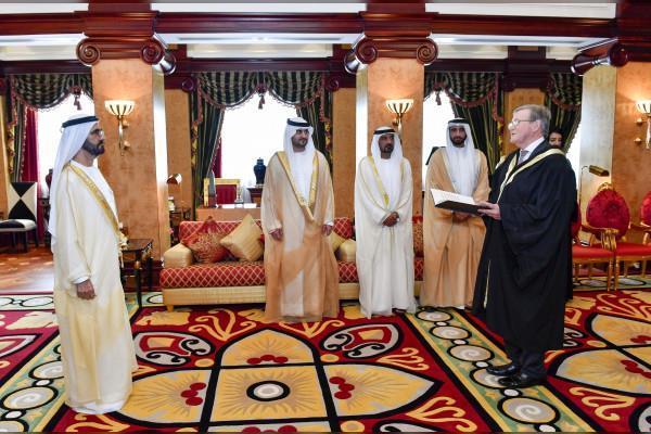 UAE- Two new judges sworn in before Mohammed bin Rashid