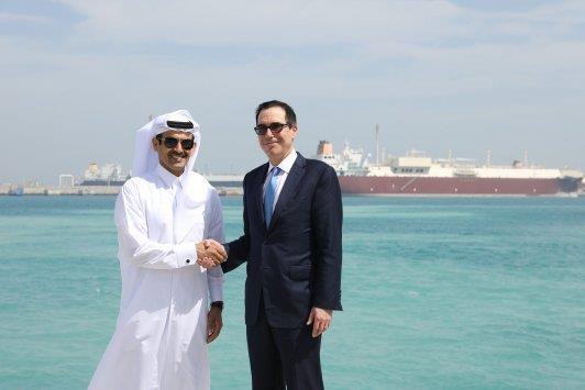 Qatar- Al Kaabi holds talks with visiting US Secretary of the Treasury