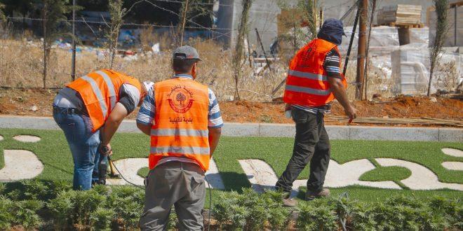 فلسطين تزيين المدخل الجنوبي لمدينة قلقيلية Menafn Com