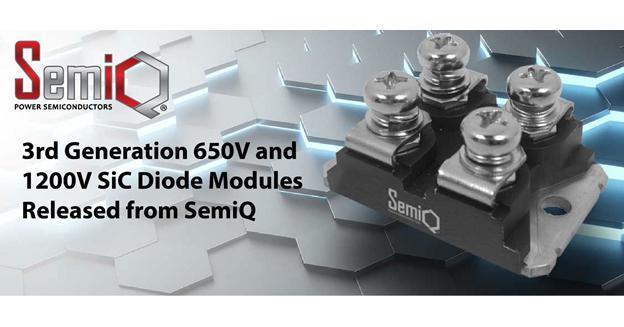 3rd Generation 650V & 1200V SiC Diode Modules Released from SemiQ