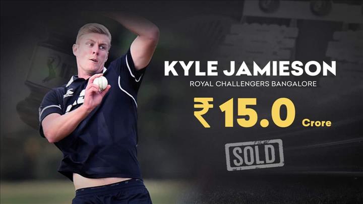 India- IPL Auction: Kyle Jamieson bought for Rs. 15 crore | NewsBytes - Vimarsana News
