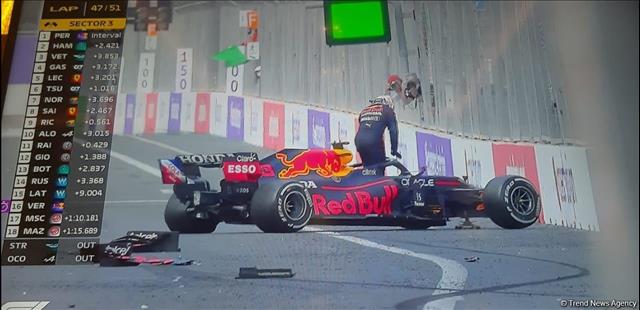 Max Verstappen Out Of F1 Azerbaijan Grand Prix Following Crash Photo Menafn Com